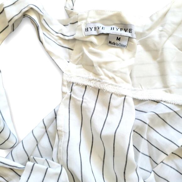 HYFVE Wrap Back Bow Tie Sweetheart Hi Lo Striped Cami Sz M - Picture 7 of 8